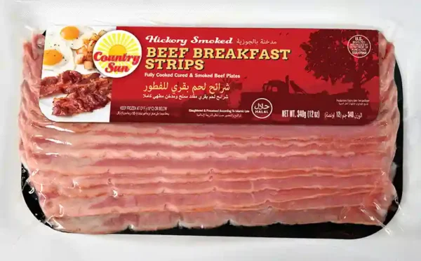Country Sun Hickory Smoked Halal Beef Breakfast Strips